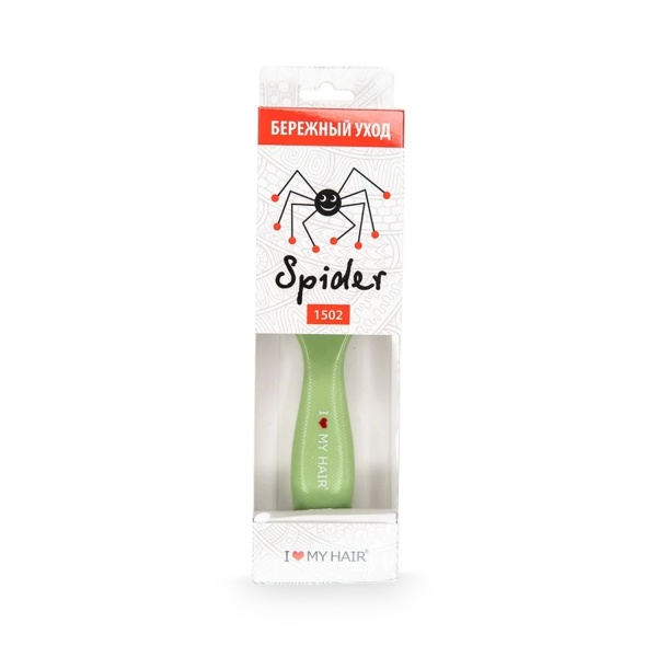 I ♥ my hair Парикмахерская щетка Spider 1503, зеленая, S купить