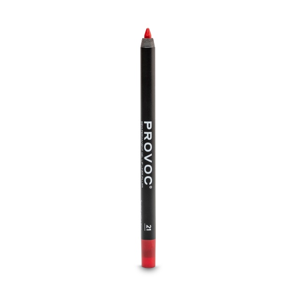 Provoc Полуперманентный гелевый карандаш для губ Gel Lip Liner, 021 Sealed with a Kiss класcический красный, 1,2 гр купить