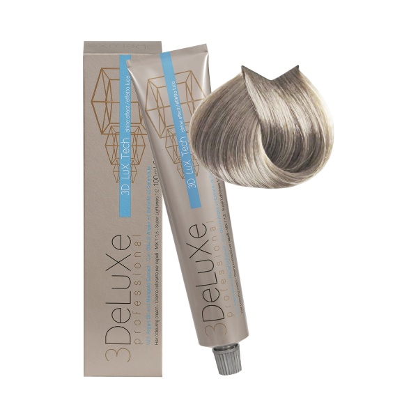 3Deluxe Professional Крем-краска для волос, 10.1 платиновый блондин пепельный, 100 мл купить