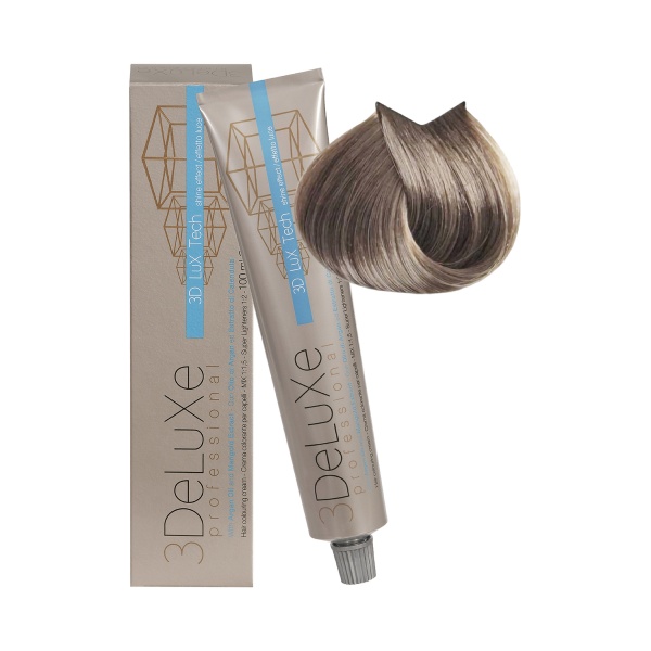 3Deluxe Professional Крем-краска для волос, 9.1 очень светлый блондин пепельный, 100 мл купить