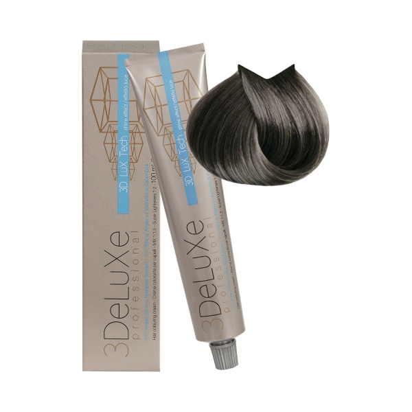 3Deluxe Professional Крем-краска для волос, 8.11 насыщенный светлый блондин пепельный, 100 мл купить