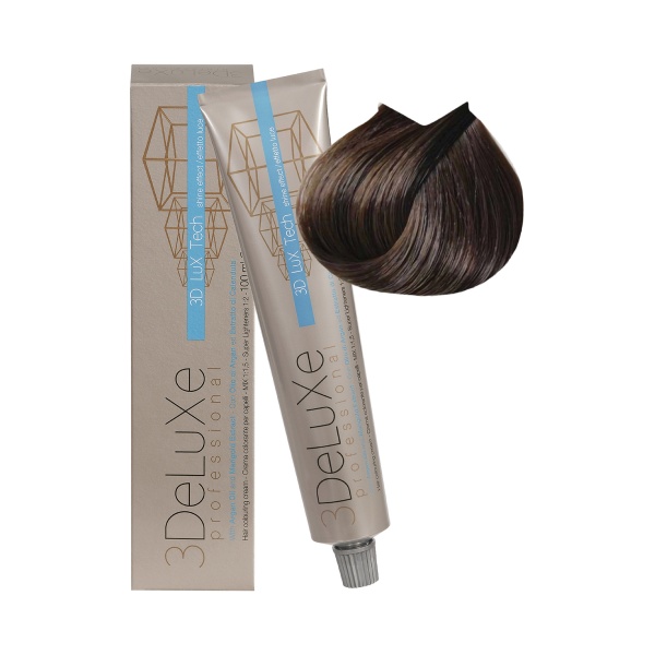 3Deluxe Professional Крем-краска для волос, 6.77 светлый интенсивный коричневый кашемир, 100 мл купить