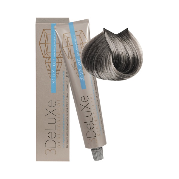 3Deluxe Professional Крем-краска для волос, 7.11 насыщенный блондин пепельный, 100 мл купить