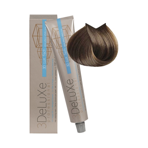 3Deluxe Professional Крем-краска для волос, 7.13 блондин бежевый, 100 мл купить