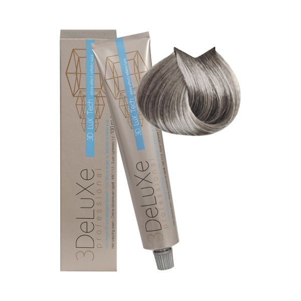3Deluxe Professional Крем-краска для волос, 6.11 насыщенный светлый блондин пепельный, 100 мл купить