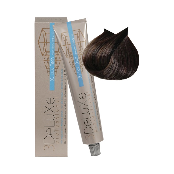 3Deluxe Professional Крем-краска для волос, 5.77 средний интенсивный коричневый кашемир, 100 мл купить