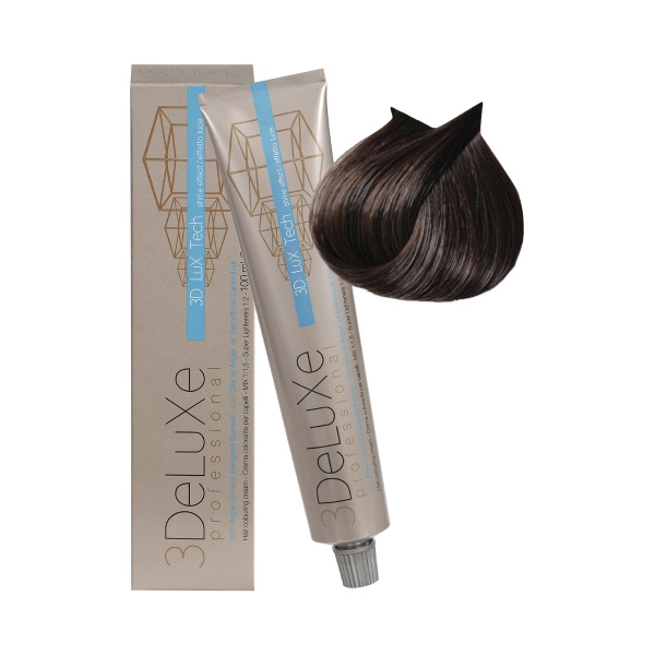 3Deluxe Professional Крем-краска для волос, 5.12 светло-каштановый пепельный ирис, 100 мл купить