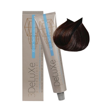 3Deluxe Professional Крем-краска для волос, 4.3 каштановый золотистый, 100 мл купить
