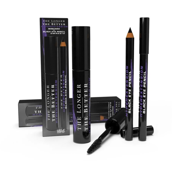 Layla Cosmetics Набор тушь с карандашом The Longer The Better Hyperextension, черный купить