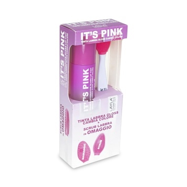 Layla Cosmetics Блеск для губ с отшелушивающей щеточкой It's Pink Trasformative Gloss Lip Tint, розовый, 5 мл купить
