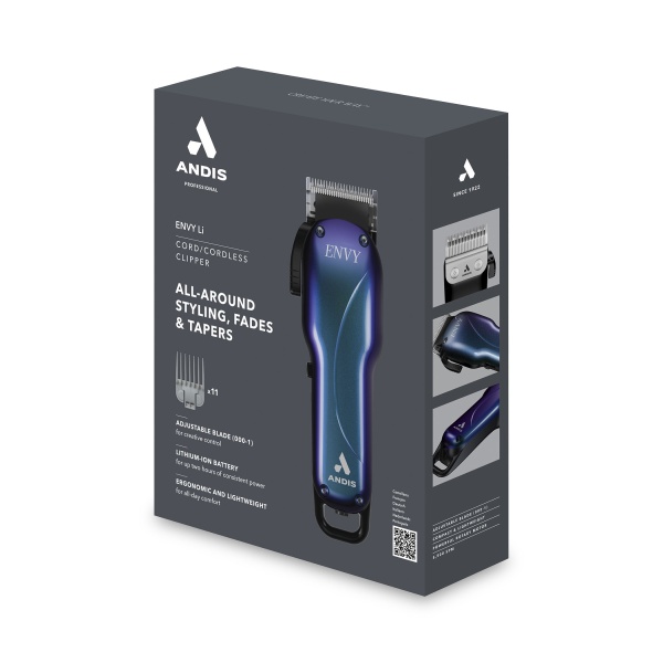Andis Машинка для стрижки волос LCL Galaxy Envy Li, li ion, 0,5-2.4 мм, 11 насадок, разноцветный купить