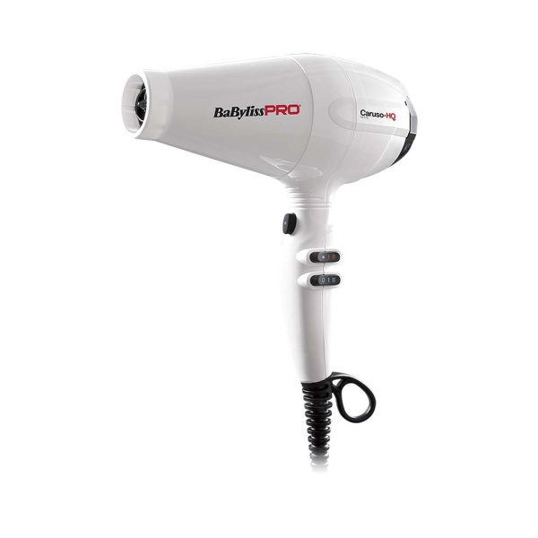 BaByliss Pro Фен Caruso HQ, ионизация, 2 насадки, 2400 Вт, белый купить
