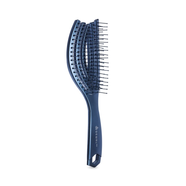 Dewal Pro Щетка New Flexi с антистатическим покрытием, нейлоновый штифт, 6 рядов, синий купить
