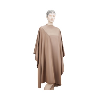 Dewal Pro Пеньюар для стрижки Матовый, полиэстер, 136 х 150 см, на крючках, коричневый купить