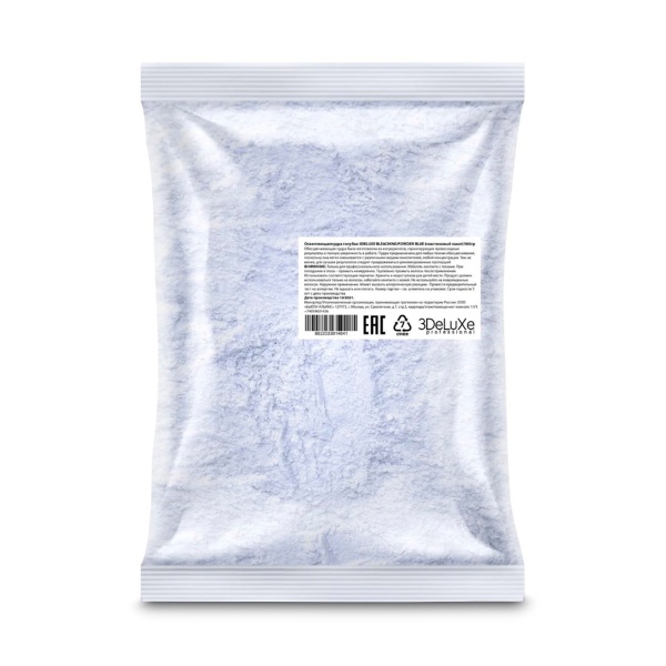 3Deluxe Professional Осветляющая пудра в пакете Bleaching Powder, Blue голубая, 500 гр купить