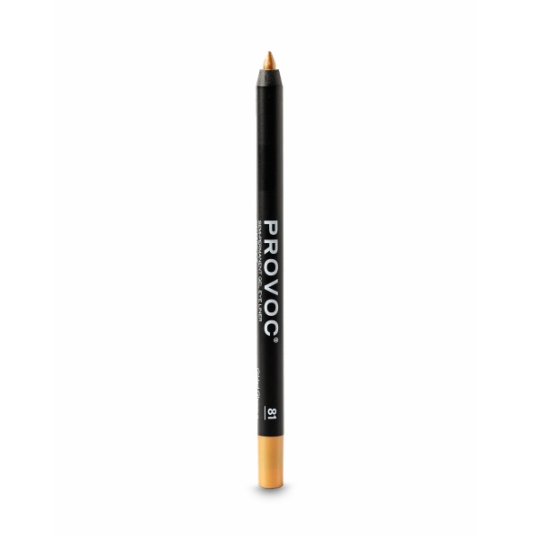 Provoc Полуперманентный гелевый карандаш для глаз Gel Eye Liner, 81 Gilded Glamour золотистый, 1,2 г купить