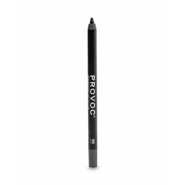 Provoc Полуперманентный гелевый карандаш для глаз Gel Eye Liner, 99 Black Cavia черный с голографическим блеском, 1,2 гр купить