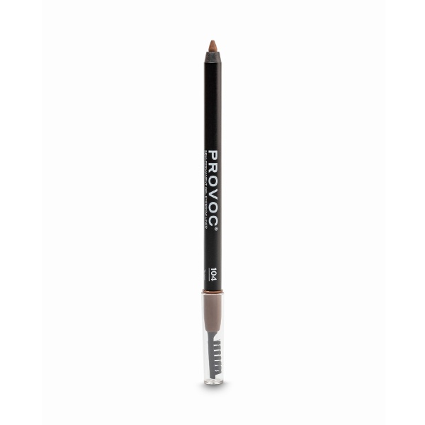 Provoc Полуперманентный гелевый карандаш для бровей Eye Brow Liner, 104 Tease светло-коричневый, 1,2 гр купить