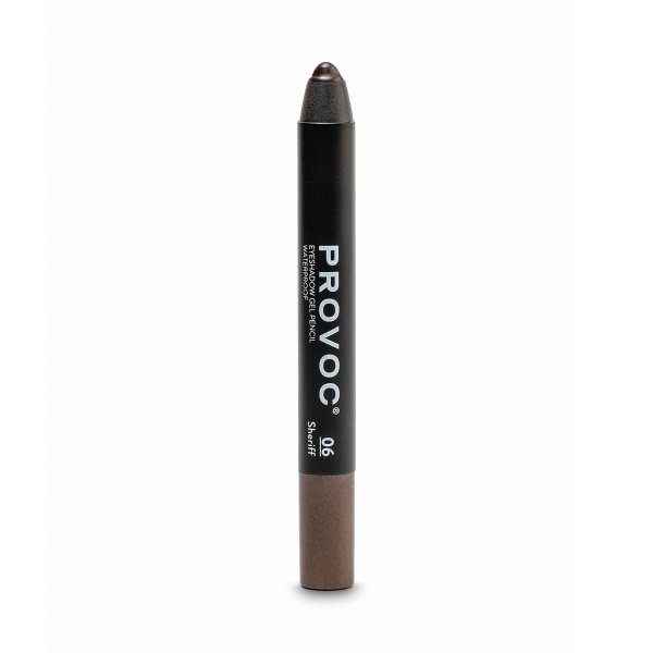 Provoc Тени-карандаш водостойкие Eyeshadow Pencil, 06 Sheriff темный шоколад, матовые, 2.3 гр купить