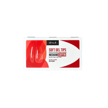 ibd Прозрачные гелевые типсы зауженный квадрат средние Soft Gel Tips, 12 размеров, 504 шт купить