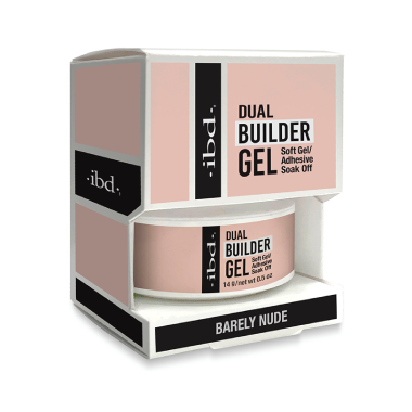 ibd Мягкий конструирующий гель Led/UV Dual Builder Gel, прозрачно-нюдовый Barely Nude, 14 мл купить