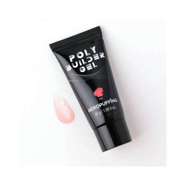 Aeropuffing Полигель Poly Builder Gel, прозрачно-розовый Pink, 30 гр купить