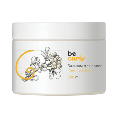 BeCurly Бальзам для увлажнения и распутывания кудрявых волос без силиконов Pure Hydration, 500 мл купить
