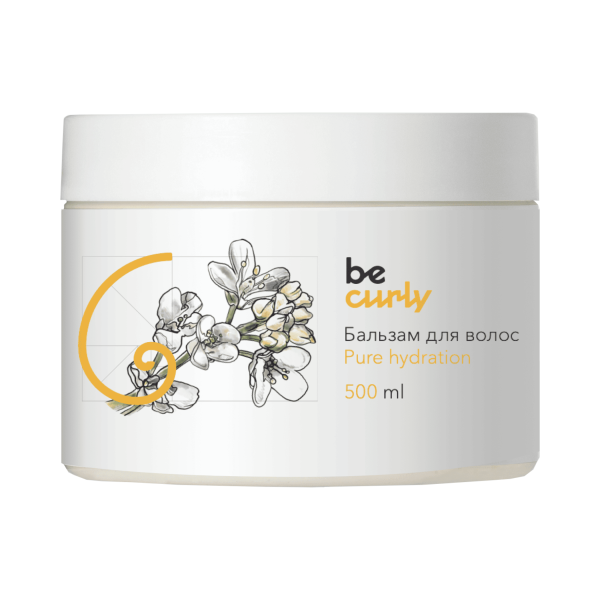 BeCurly Бальзам для увлажнения и распутывания кудрявых волос без силиконов Pure Hydration, 500 мл купить