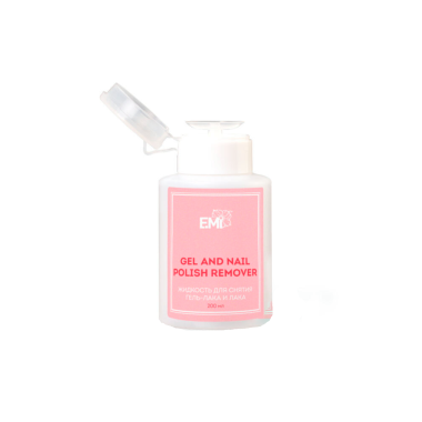 E.Mi Жидкость для снятия гель-лака и лака в помпе Gel and Nail Polish Remover, 200 мл купить