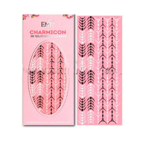 E.Mi Силиконовые стикеры Charmicon 3D Silicone Stickers, Лунулы №31 золото/серебро купить