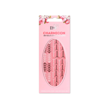 E.Mi Силиконовые стикеры Charmicon 3D Silicone Stickers, Лунулы №32 черные/белые купить