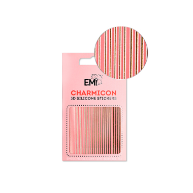E.Mi Силиконовые стикеры Charmicon 3D Silicone Stickers, №117 Линии золото купить