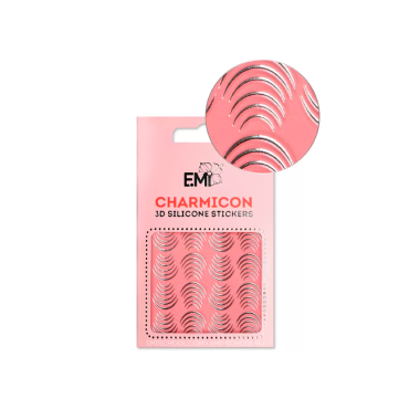 E.Mi Силиконовые стикеры Charmicon 3D Silicone Stickers, Лунулы №9 золото/серебро купить