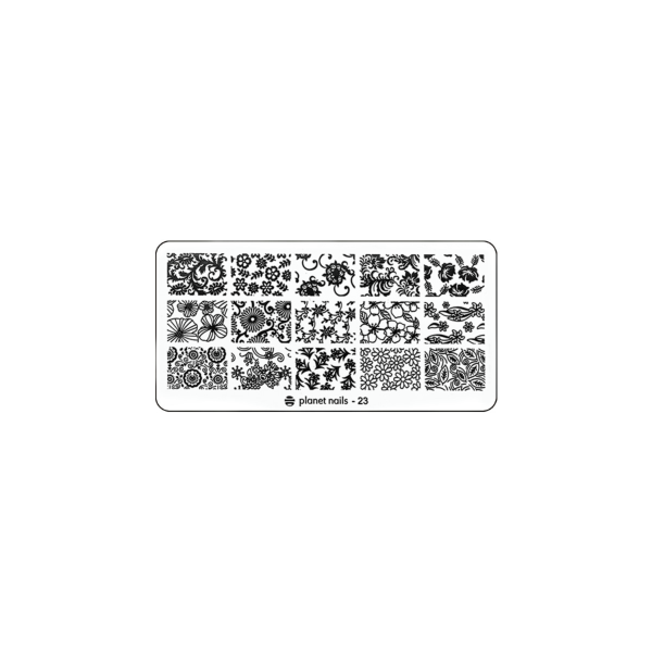 Planet Nails Пластина для Stamping Nail Art, №23 купить