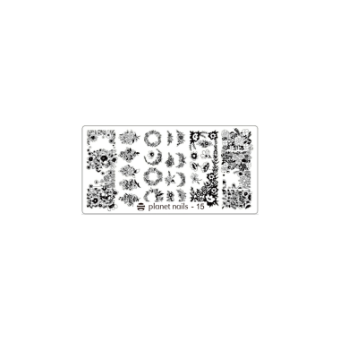 Planet Nails Пластина для Stamping Nail Art, №15 купить
