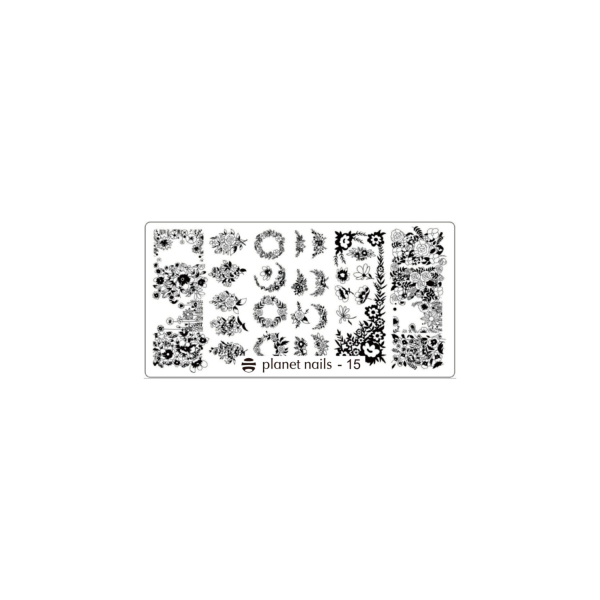 Planet Nails Пластина для Stamping Nail Art, №15 купить