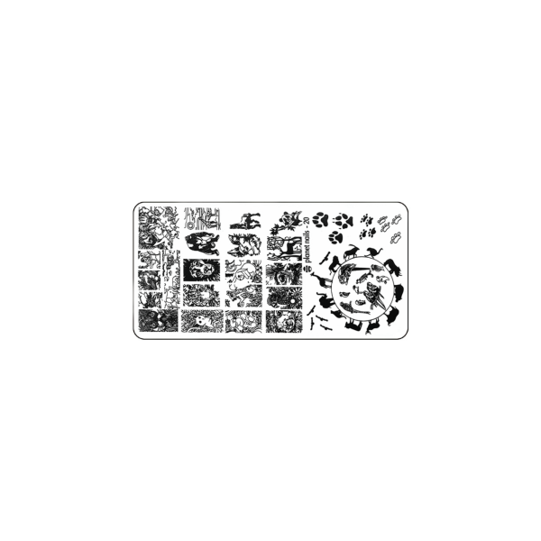 Planet Nails Пластина для Stamping Nail Art, №20 купить