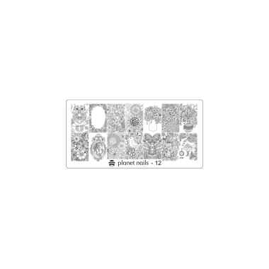 Planet Nails Пластина для Stamping Nail Art, №12 купить