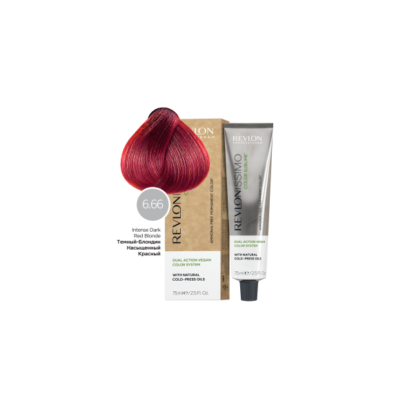 Revlon Professional Перманентный краситель веганский Revlonissimo Color Sublime, 6.66, 75 мл купить