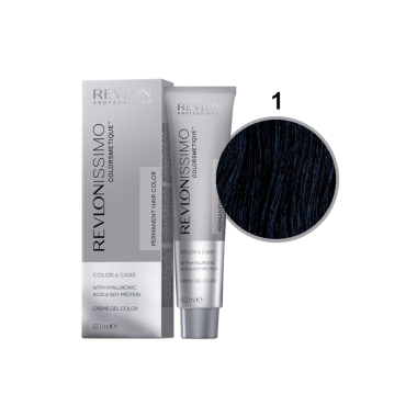 Revlon Professional Крем-краска Revlonissimo Colorsmetique, 1 иссиня черный, 60 мл купить