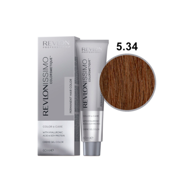 Revlon Professional Крем-краска Revlonissimo Colorsmetique, 5.34 светло-коричневый золотисто-медный, 60 мл купить
