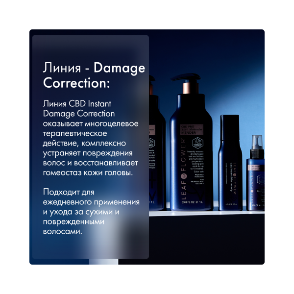 Leaf&Flower Спрей для мгновенной гладкости волос CBD Instant Frizz Remedy, 175 мл купить