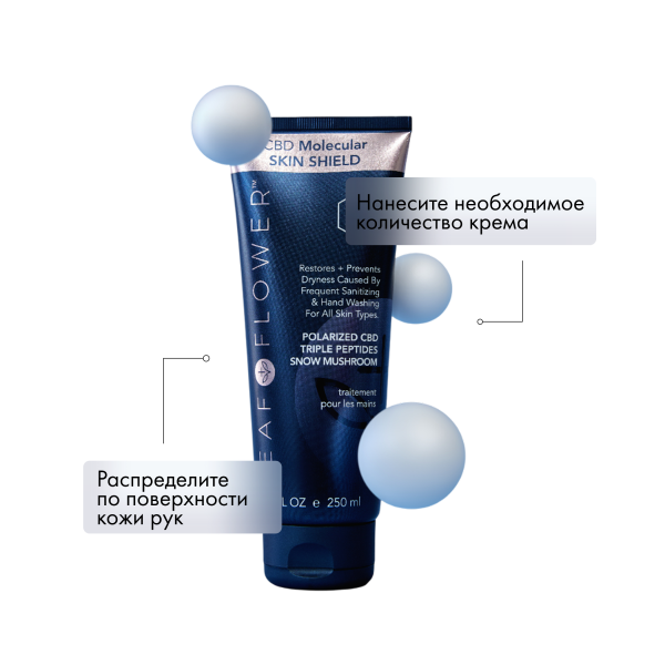 Leaf&Flower Молекулярный защитный крем для рук CBD Molecular Skin Shield, 250 мл купить