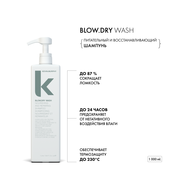 Kevin.Murphy Питательный и восстанавливающий шампунь [Блоу.Драй] Blow.Dry Wash, 1000 мл купить