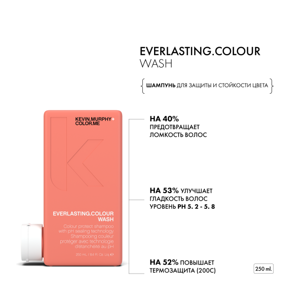 Kevin.Murphy Шампунь для защиты и стойкости цвета волос [Эверластин.калор] Everlasting.Colour Wash, 250 мл купить