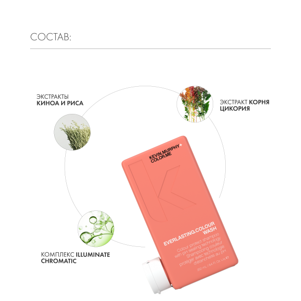 Kevin.Murphy Шампунь для защиты и стойкости цвета волос [Эверластин.калор] Everlasting.Colour Wash, 250 мл купить