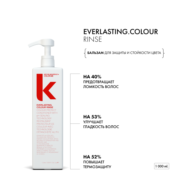 Kevin.Murphy Бальзам для защиты и стойкости цвета волос [Эверластинг.Колор] Everlasting.Colour Rinse, 1000 мл купить