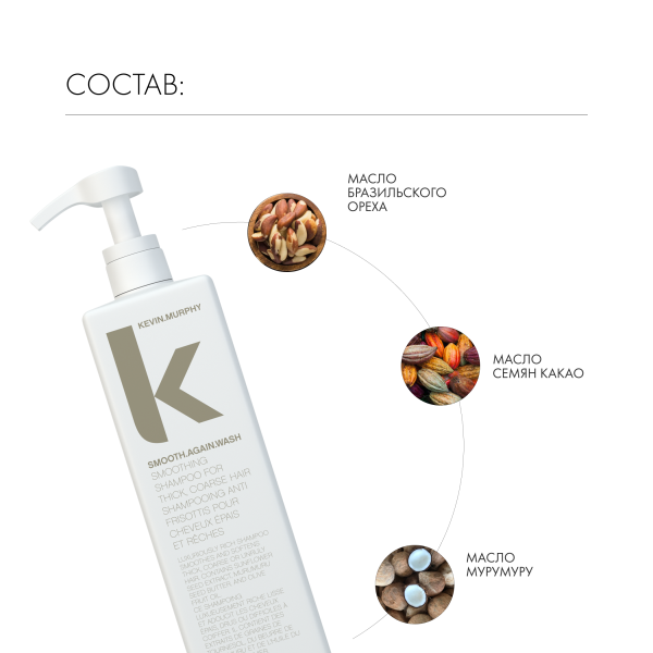 Kevin.Murphy Разглаживающий шампунь [Смуф.Эгейн] Smooth.Again.Wash, 1000 мл купить