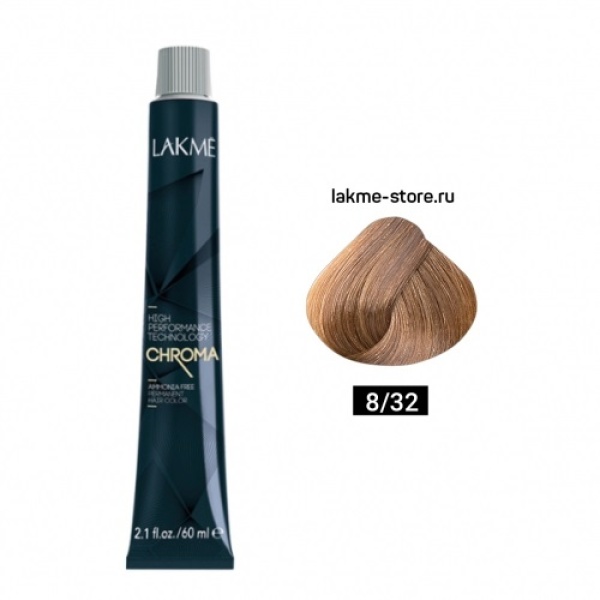 Lakme Крем-краска Chroma, 8/32 Блондин золотисто-фиолетовый, 60 мл купить