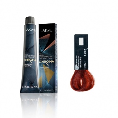 Lakme Крем-краска Chroma, 6/59 Темный блондин махагоново-красный, 60 мл купить